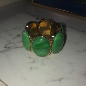 Green emerald stone bracelet